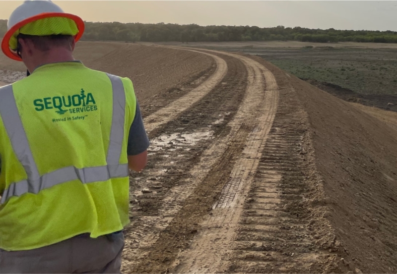 Sequoia Services employee out in the field